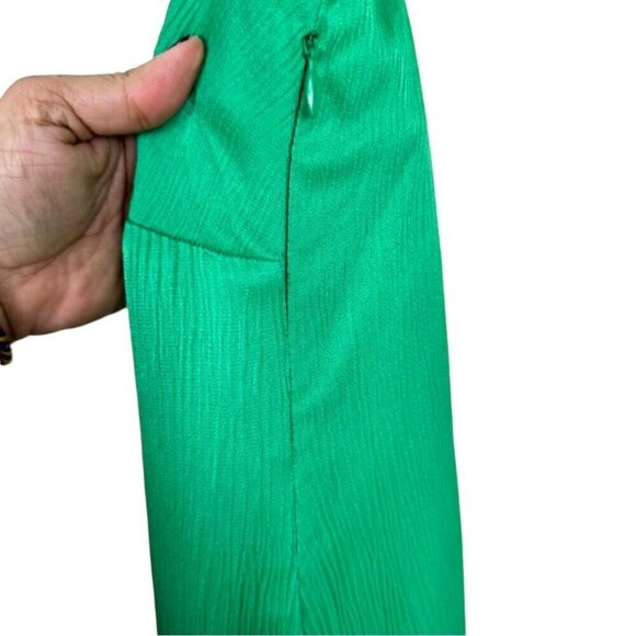 Zara's Knotted Emerald Green Slip Midi Dress Size XS - Picture 8 of 12